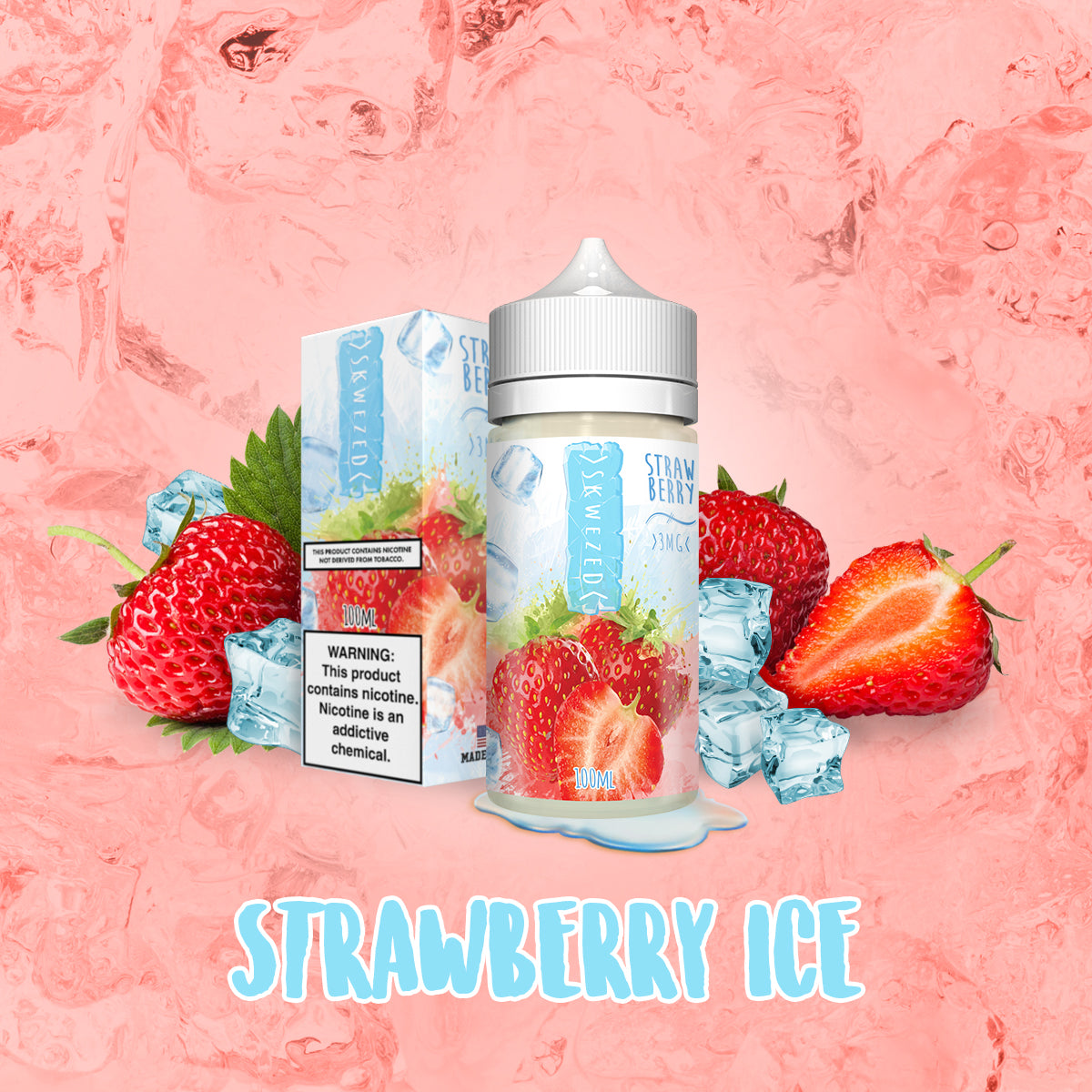 strawberry ice vape juice 100ml - Skwezed Ice NTDN