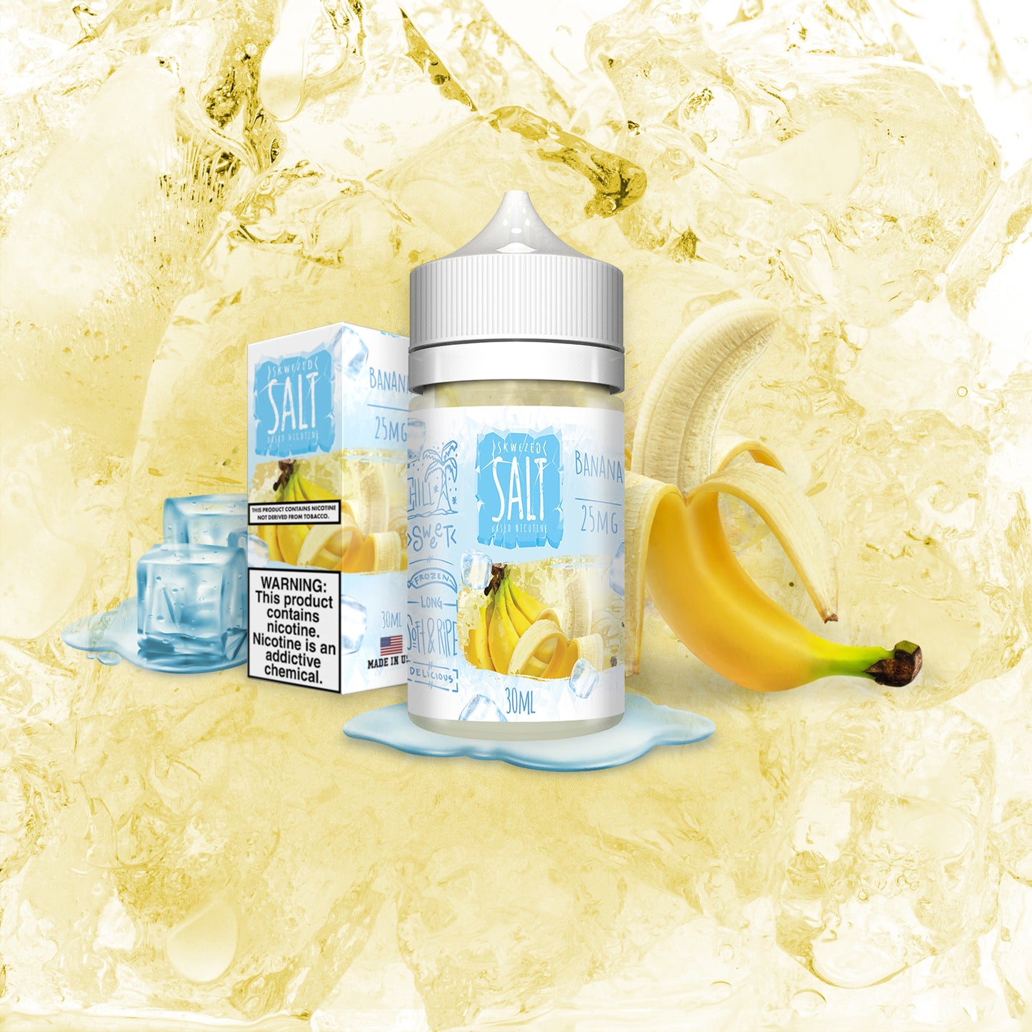 30ml - Skwezed Ice Salt NTDN - Banana ICE