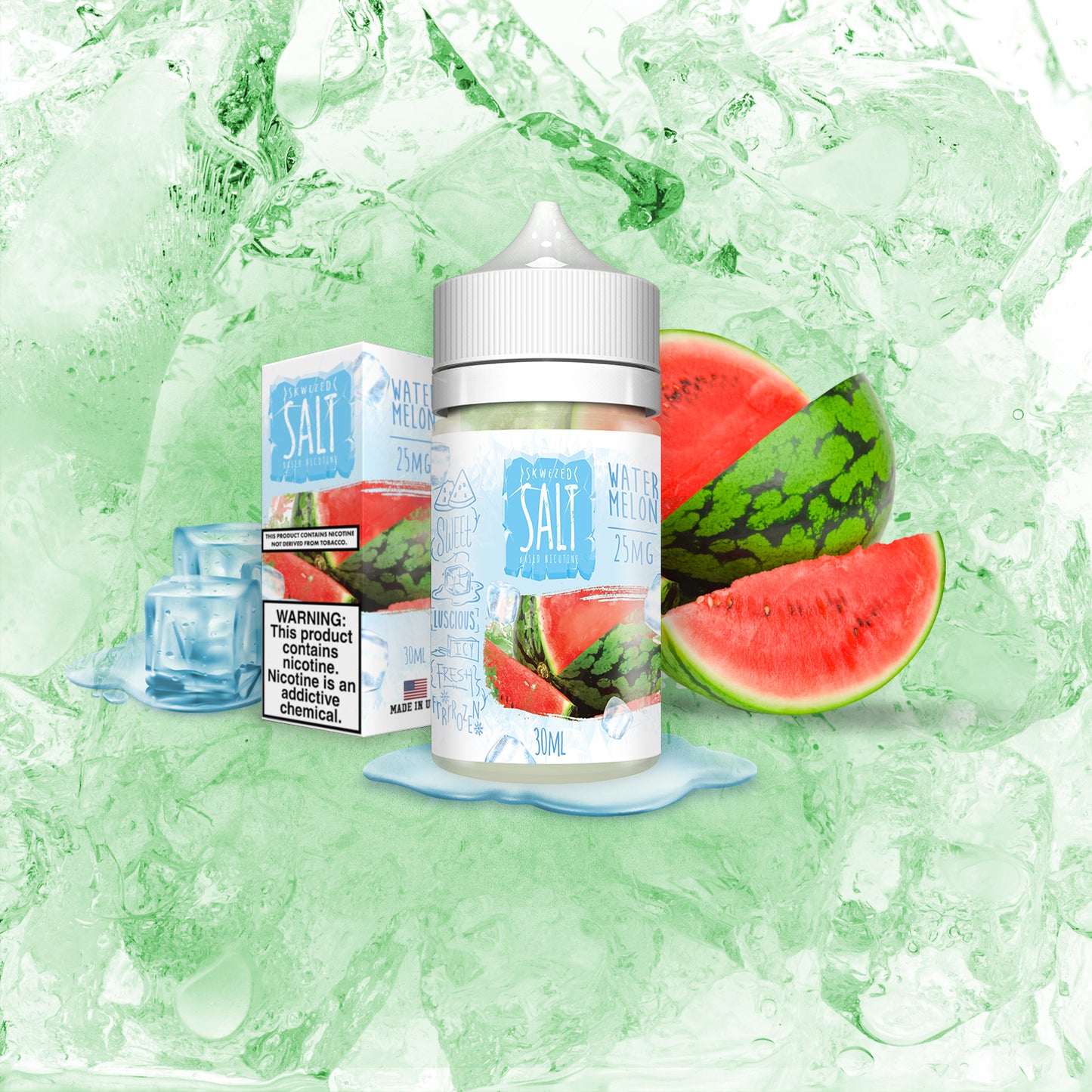 30ml - Skwezed Ice Salt NTDN - Watermelon ICE