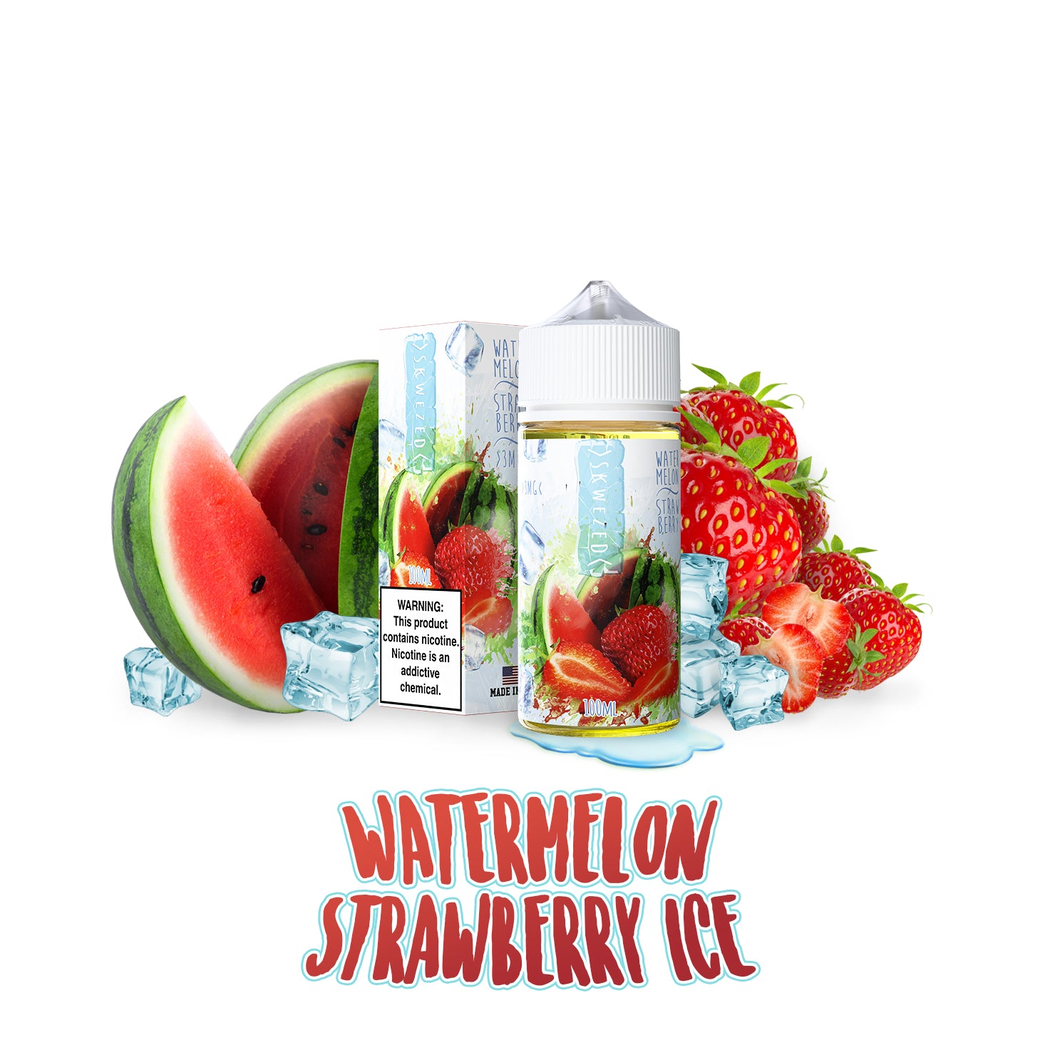 100ml - Skwezed Ice Mix - Watermelon Strawberry ICE 100ml - Skwezed Ice Mix - Watermelon Strawberry ICE