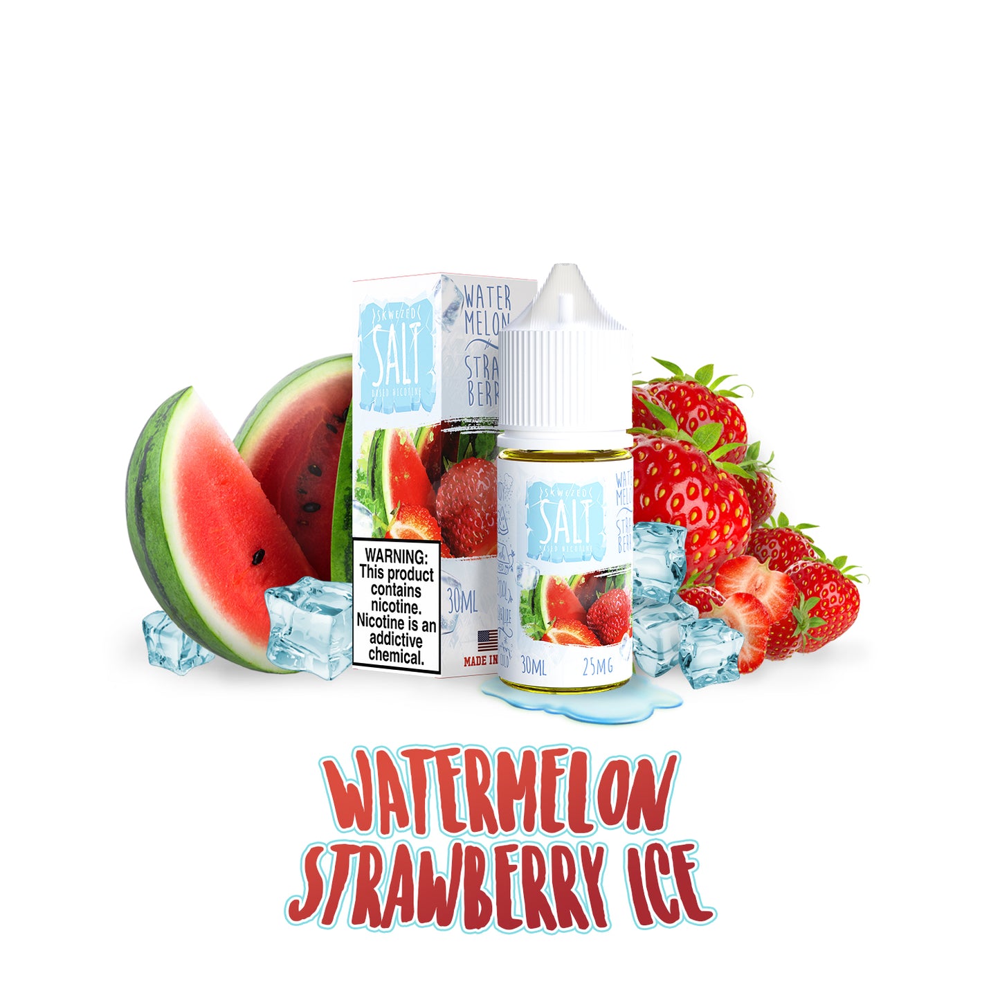 30ml - Skwezed Ice Salt Mix - Watermelon Strawberry ICE