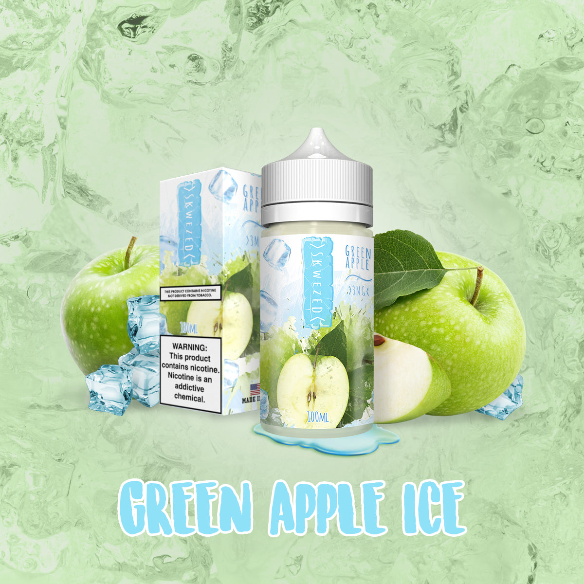 100ml - Skwezed Ice NTDN - Green Apple ICE