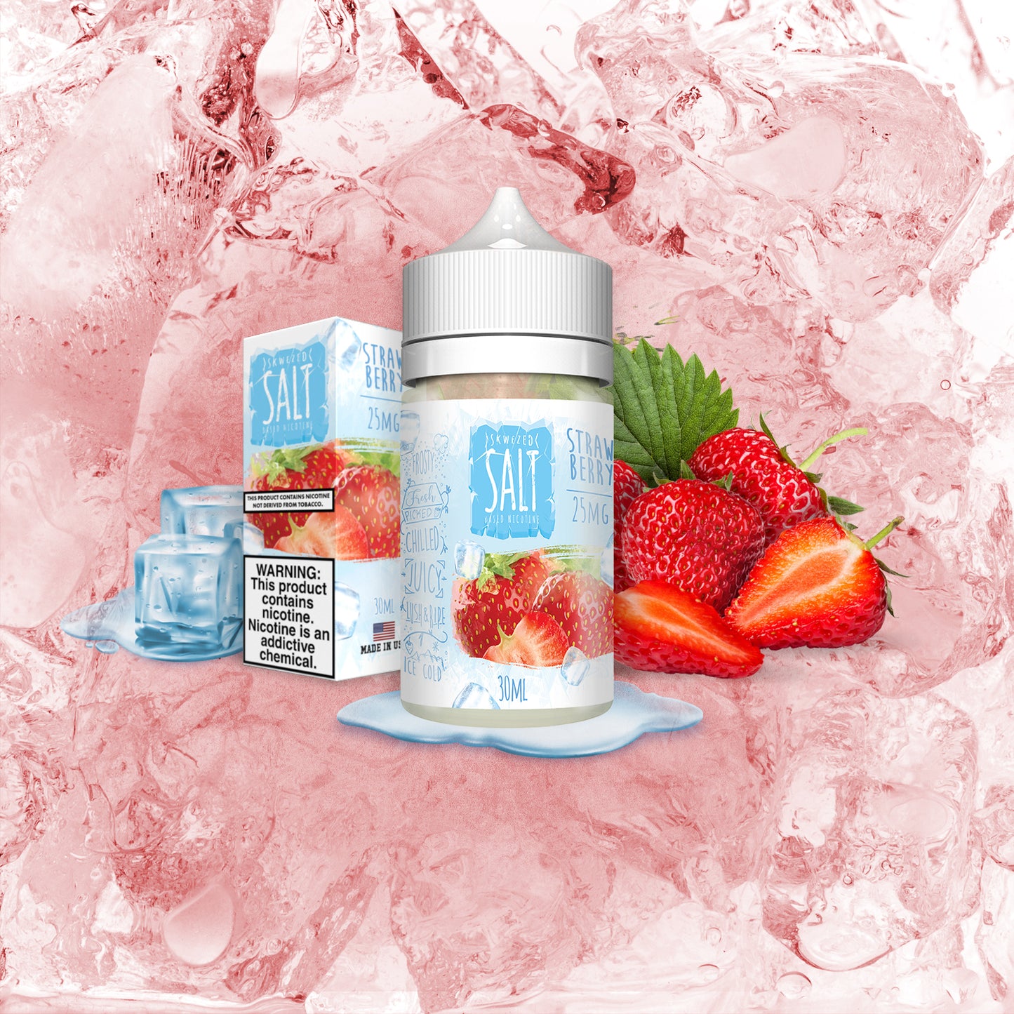 30ml - Skwezed Ice Salt NTDN - Strawberry ICE